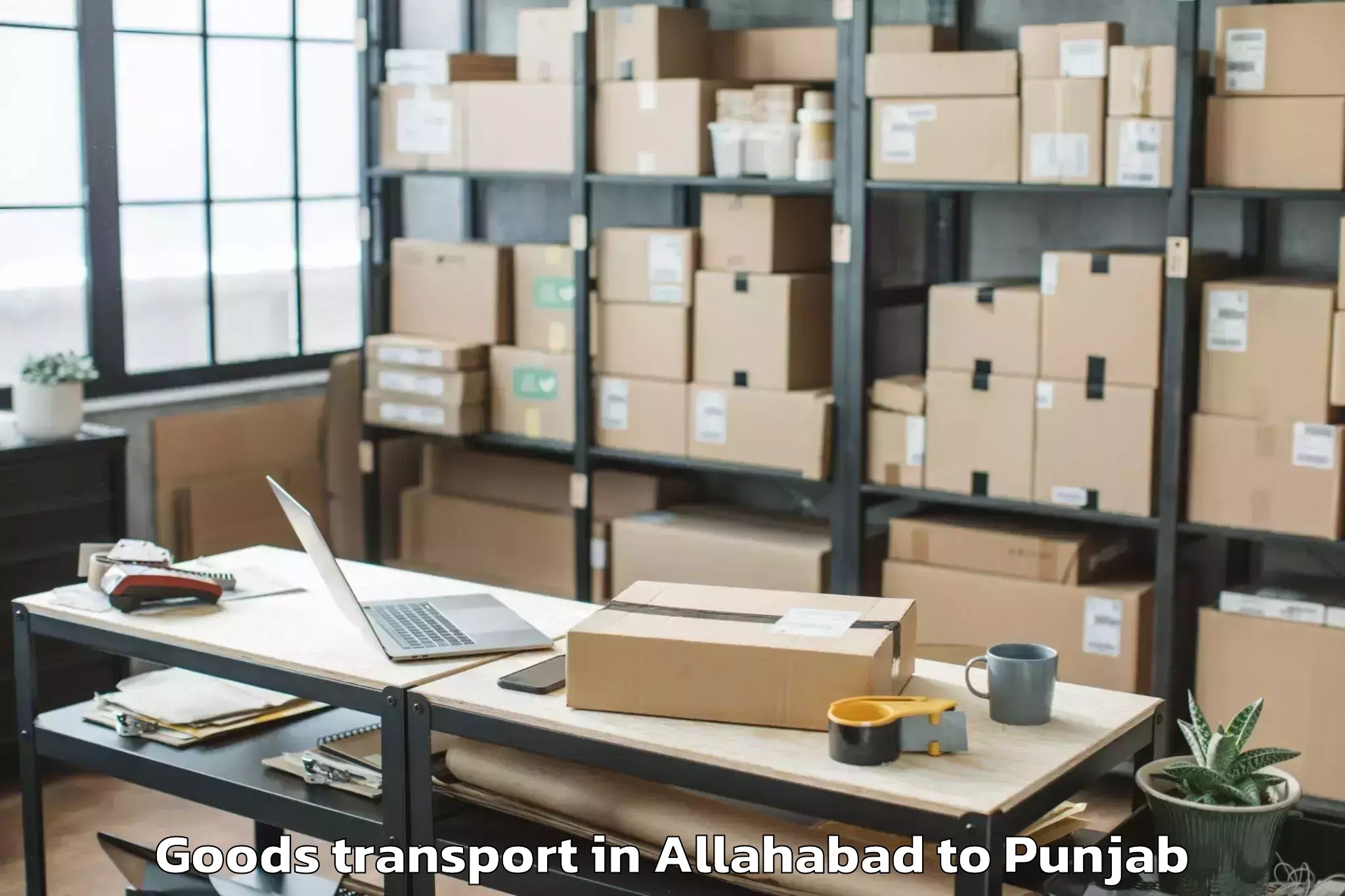 Affordable Allahabad to Guru Kashi University Talwandi Goods Transport